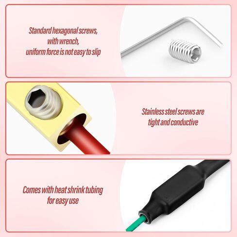 10 قطعة 4 ثقوب 5Awg 80A محطة اتصال الأسلاك السريعة ، موصل سلك مع مجموعة مسامير وأنبوب لدن بالحرارة in Kuwait