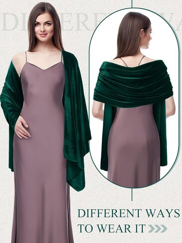Geyoga Women Velvet Scarfs Shawls and Wraps for Evening Dresses Wedding Shawl Wraps Bridal Scarve in Saudi Arabia