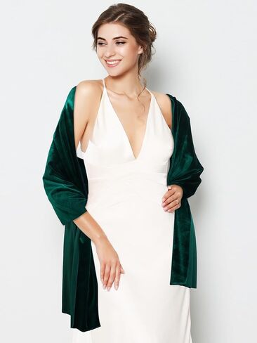 Geyoga Women Velvet Scarfs Shawls and Wraps for Evening Dresses Wedding Shawl Wraps Bridal Scarve in Saudi Arabia