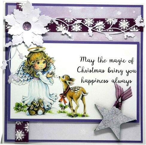 Katy Sue Christmas Angels Paper Craft Pad (Not Die-Cut) - Containing 40 Sheets of Angelic Images, Card Toppers & Sentiments (Pad Size 15 x 9 x 1.2 inch) in Kuwait
