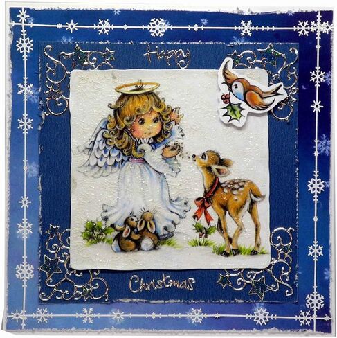 Katy Sue Christmas Angels Paper Craft Pad (Not Die-Cut) - Containing 40 Sheets of Angelic Images, Card Toppers & Sentiments (Pad Size 15 x 9 x 1.2 inch) in Kuwait