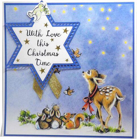 Katy Sue Christmas Angels Paper Craft Pad (Not Die-Cut) - Containing 40 Sheets of Angelic Images, Card Toppers & Sentiments (Pad Size 15 x 9 x 1.2 inch) in Kuwait