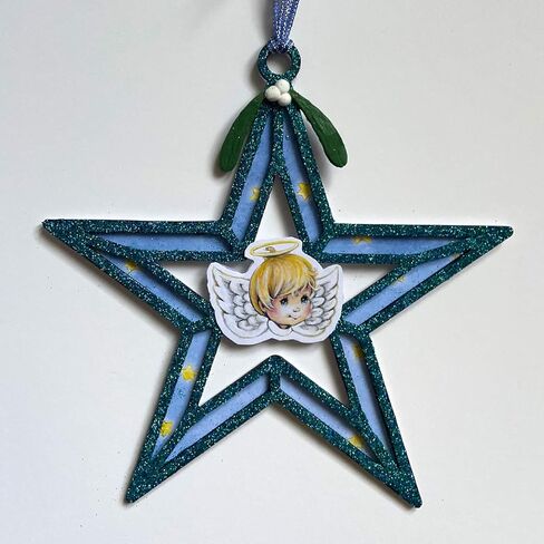 Katy Sue Christmas Angels Paper Craft Pad (Not Die-Cut) - Containing 40 Sheets of Angelic Images, Card Toppers & Sentiments (Pad Size 15 x 9 x 1.2 inch) in Kuwait