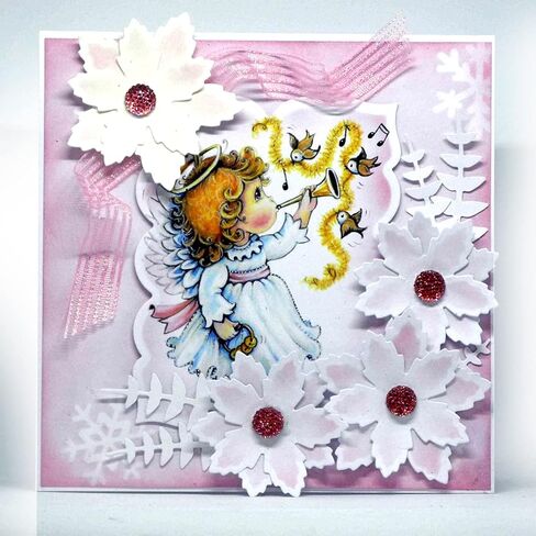 Katy Sue Christmas Angels Paper Craft Pad (Not Die-Cut) - Containing 40 Sheets of Angelic Images, Card Toppers & Sentiments (Pad Size 15 x 9 x 1.2 inch) in Kuwait