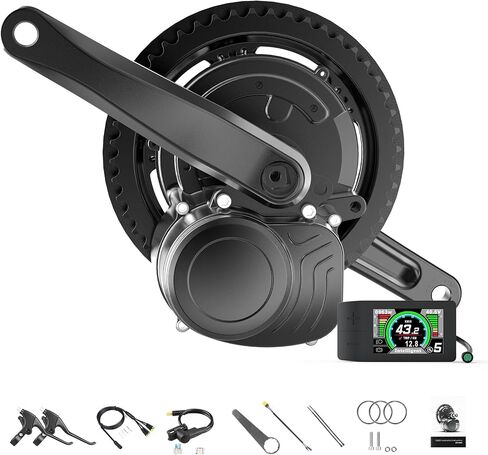 for Tongsheng TSDZ2B Mid Motor : 2024 New 48V 500W Mid Drive Kit - Optional Display, 42T Chainring, Torque Sensor, Mid Mount Electric Bike Conversion Kit for 68-73mm Bottom Bracket in Saudi Arabia