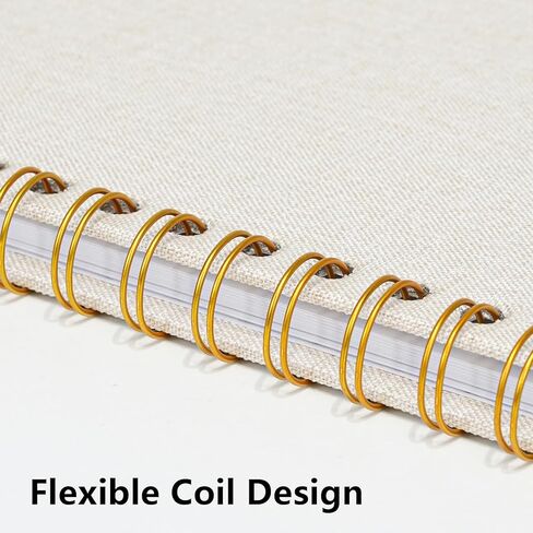 7x7 Inch Scrapbook DIY Photo Album Linen Cover Hardcover White Pages 20 Sheets Small Scrap Memory Book Beige in Kuwait