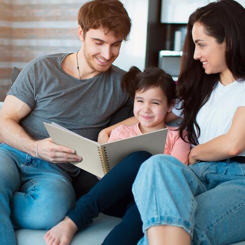 7x7 Inch Scrapbook DIY Photo Album Linen Cover Hardcover White Pages 20 Sheets Small Scrap Memory Book Beige in Kuwait