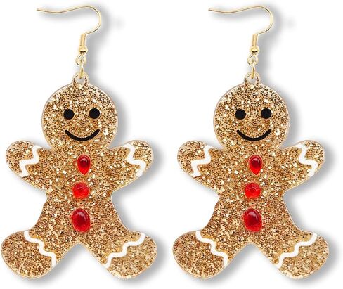 Christmas Tree Earrings for women Christmas Holiday Earrings Colourful Christmas Tree gingerbread Drop Dangle Earrings for Christmas Jewelry for Women Dangling in Kuwait