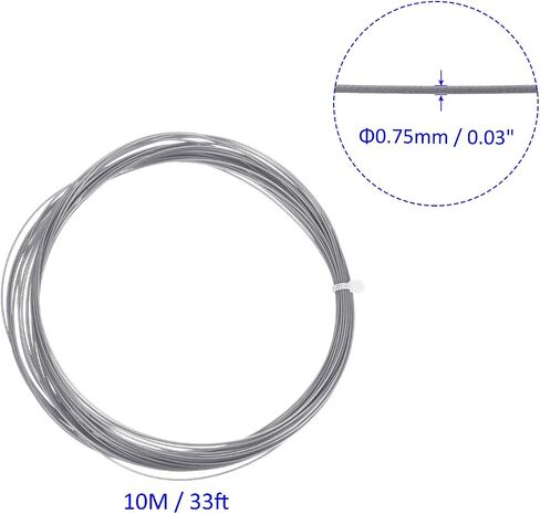 8Pcs Badminton Racket String - High Flexibility Training Nylon Racquet String Line Badminton Repair Accessory for Badminton (10Mx0.75mm, Blue) in Kuwait