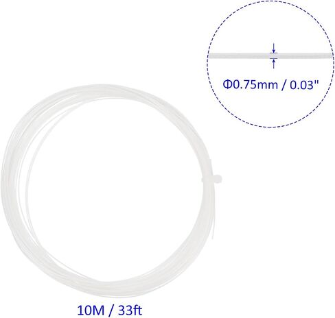 8Pcs Badminton Racket String - High Flexibility Training Nylon Racquet String Line Badminton Repair Accessory for Badminton (10Mx0.75mm, Blue) in Kuwait