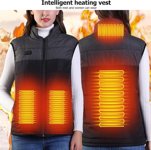 Heated Vest Far Infrared Heating 4 Heating Zones Windproof Neck Warmer Winter Vest Washable Keep Warm Comfortable for Outdoor Fishing (XL) in Saudi Arabia