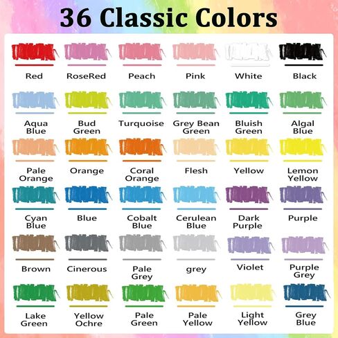 HXXN 24 Colors Acrylic Paint Markers Pens for Graffiti, Rock, Wood, Canvas, Glass, Fabric, Ceramic, DIY Crafts Art Supplies for Adults Kids in Saudi Arabia