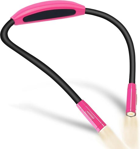 Vekkia Lightweight Neck Reading Light, Book Light for Reading in Bed, Knitting Light for Neck,3 Colors,9 Brightness,Rechargeable,Hand Free,Portable,Long Lasting,Outdoor,Gift for Craft&Crochet Lover in Kuwait