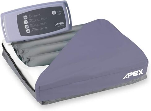 Apex Medical Sedens 500- Alternating Pressure Seat Cushion with Portable Pump – Lower Back & Butt Pain Relief- Fits Wheelchair, Office Chair, Driver Seat - Battery Embedded (17" x 17") in Saudi Arabia