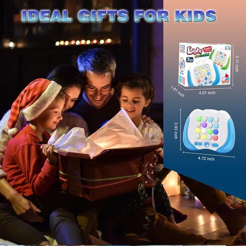 Quick Push Handheld Game for Kids 3-12, 7 Game Mode Flashing Fast Press Push Puzzle Games Sensory Fidget Toys, Christmas Birthday Gifts Travel Toys for Boys Girls Teens Adults - Green in Saudi Arabia