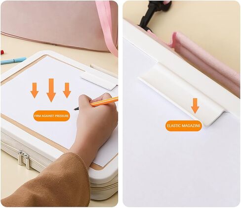 لوحة رسم للأطفال مع حقيبة حمل للرحلات الميدانية، لوحة رسم محمولة للأطفال مقاس 14 × 10.5 بوصة مع قلم داخلي وتخزين الورق، لوحة فنية للأطفال على شكل كروس للسفر in Kuwait