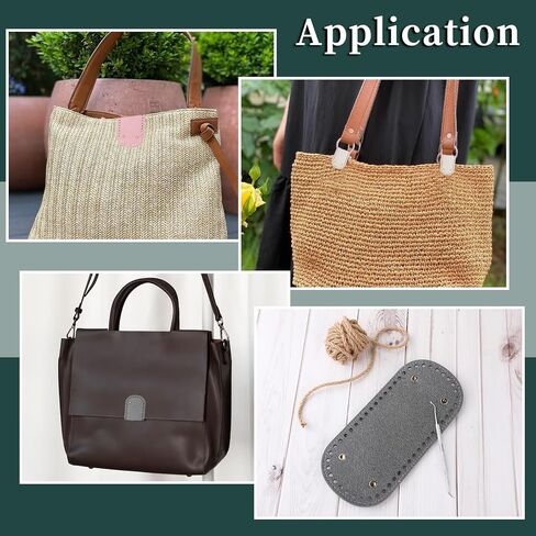 AHQiZFX 4 Pcs Bag Bases for Crochet 4 Colors Leather Bag Bottom Pad, Long Oval Purse Bottom Shaper Pad for Bags Cushion Base with Holes for DIY Crochet Bag Shoulder Bags Purse Crafts Making in Saudi Arabia