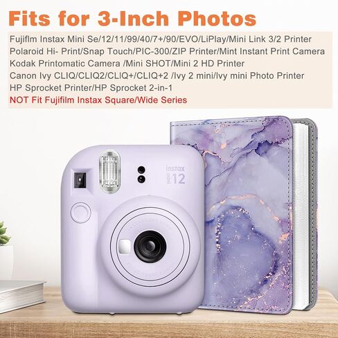 Fintie Mini Photos Album Book for 2x3 Inch Films - 104 Pockets Small Albums | For Fujifilm Instax Mini 13/12/11/99/40/Evo/Se/7+/Liplay Instant Camera, Photos Keepsakes, Kids Memory Book, Emerald Marble in Saudi Arabia