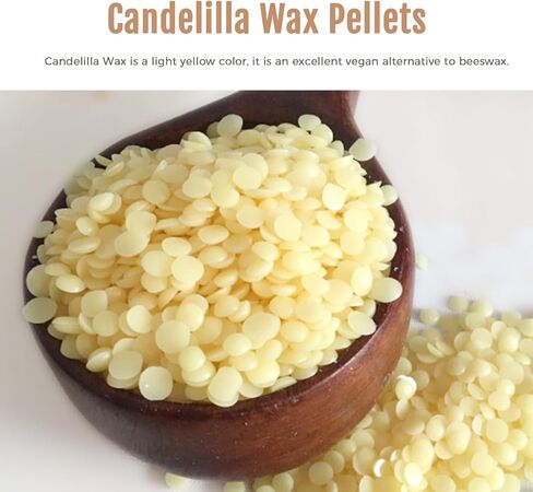CoolCrafts Candelilla Wax Pellets Candelilla Vegan Wax for Cosmetics DIY, Soap and Candle Making, Alternative to Beeswax - 14 OZ in Saudi Arabia