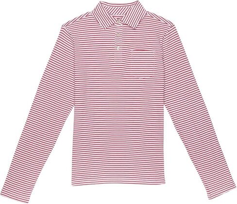 vineyard vines Boy's Long Sleeve Atlantic Stripe Island Polo (Toddler/Little Kids/Big Kids) in Saudi Arabia