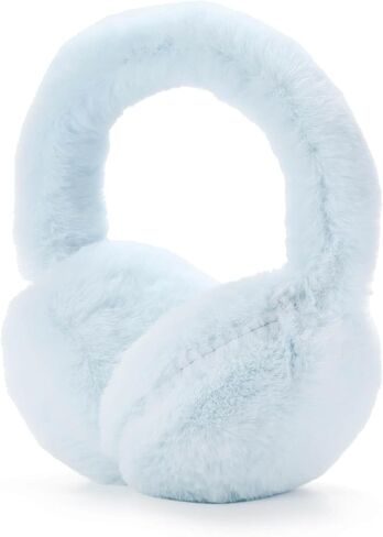 Foldable Ear Muffs for Women, Faux Fur Adjustable Earmuffs for Winter in Saudi Arabia