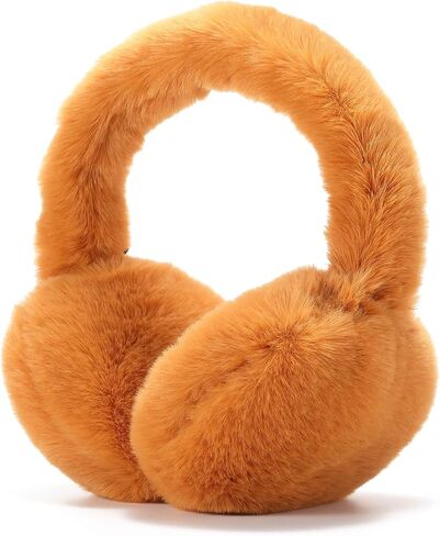 Foldable Ear Muffs for Women, Faux Fur Adjustable Earmuffs for Winter in Saudi Arabia
