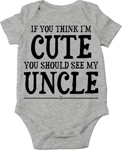 AW Fashions I'm Cute You Shuld See My Uncle - Funny Wingman - Cute One-Piece Infant Baby Bodysuit in Saudi Arabia