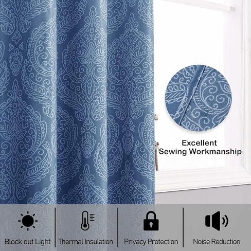 ستائر باب منزلقة باللون الرمادي من DWCN - ستائر خصوصية لمقسم الغرفة مقاس 8.3 × 7 أقدام مع نمط دمشقي متدرج - ستائر باب خزانة علوية واسعة جدًا لغرفة النوم/المطبخ/الفناء، لوحة واحدة، 100 × 84 بوصة in Kuwait