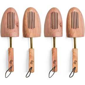 Community Projects Cedar Shoe Trees For Men & Women, 2-Pack Shoe Stretcher for Sneakers, Sizes 6.5-13, Designed in the USA