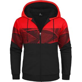 ZITY Men's Zip Up Hoodie Heavyweight Winter Sweatshirt Fleece Sherpa Lined Warm Jacket