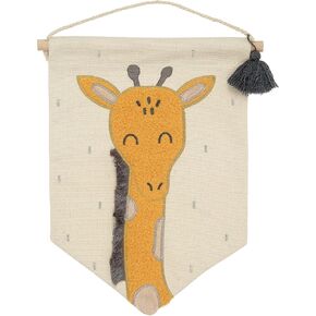 Lambs & Ivy Elephant Canvas Banner Nursery Wall Art/Wall Hanging - White/Gray