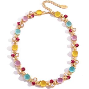 Bocar Elegant Crystal Choker Sparkly Necklaces Rhinestone Resin Collar Necklace for Women Weeding Party Prom Jewelry
