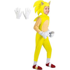 Halloween Costume Kids Deluxe Yellow Hedgehog Jumpsuit Child Cartoon Cosplay Outfit