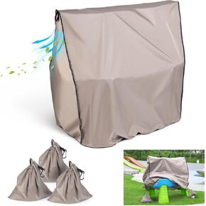 2024 New Children'S Water Table Cover With 3 Strong Sandbags, Suitable For Step2 Rain Showers Splash Pond Toddler Water Table, Windproof, Uv-Proof, Waterproof. (Black)