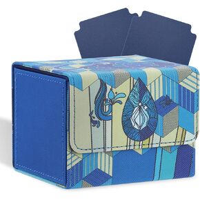 tombert 150+ Premium Deck Box Case for MTG PTCG, Large Capacity with 2 Dividers, Fits 100+ Sleeved Cards TCG Trading Card Games(Horizontal-Red)