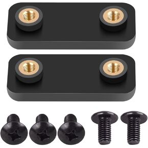 2PCS 64658 Rear Door Mounting Plates w/Screws Compatible with LEER 100XR / 100XL / 100XQ / 180XR / 180XL Series Truck Caps