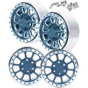 Aluminum 1.9 Beadlock Wheel Rims Heavy Duty for 1/10 Axia1 SCX10 SCX10 II 90046 SCX10 III TRX4 D90.Aolly Wheel Rim 1.9inch Beadlock Wheel Hub Rim(4pcs Pink)