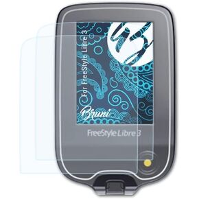 Bruni Screen Protector compatible with FreeStyle Libre 3 Protector Film, crystal clear Protective Film (2X)