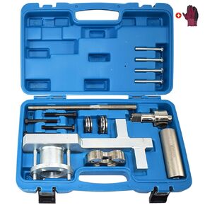 Crankshaft Pulley Remover Installer Tool Kit, Compatible with Jaguar Land Rover 3.0 V6 5.0 V8, Replace 303-1437 303-1438 303-1439 303-1440 303-1441