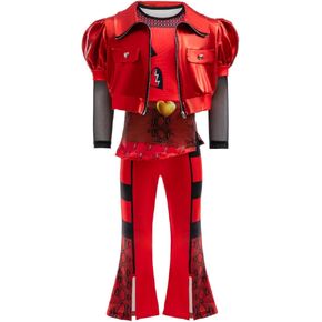 Rise of Red Costume for Girls Includes Jacket Skirt Pants 3-piece set 5-14Y