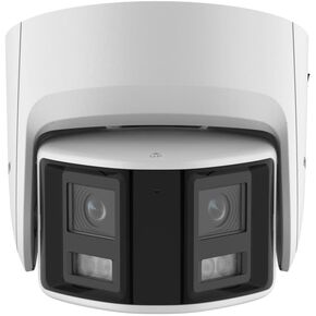 DS-2CD2387G2P-LSU/SL 4K 8MP 180° Dual Lens Panoramic Ultra Wide Angle Dome IP Camera, 98ft Full Color Night Vision, Two Way Audio, Outdoor, ONLY Compatible with Hikvision Enterprise Series NVR