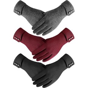 Clothirily Winter Gloves for Women, Touchscreen Texting Winter Gloves Women, Fleece Lined Warm Winter Glove for Cold Weather