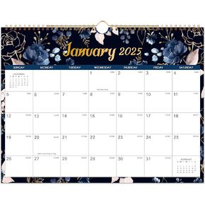 2025 Wall Calendar - 2025 Calendar, 12 Months Wall Calendar 2025 from Jan.2025 - Dec.2025, 14.8" x 11.6", 2025 Hanging Calendar, Twin-Wire Binding, Julian Date, Hanging Loop, Premium Paper