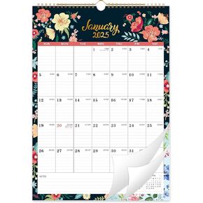 2025 Wall Calendar - 2025 Calendar 12 Month with Thick Paper, Jan. 2025 - Dec. 2025, 12" x 17", Twin-Wire Binding, Perfect for Planning - Floral