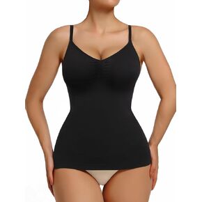 SHAPERX Camisole Tops for Women, Shaping Womens Tank Tops, Scoop Neck Seamless Tummy Control Tank Top for Women