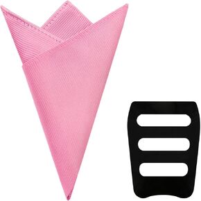 Mantieqingway Mens Handkerchiefs, Solid Colors Hankies with Pocket Squares Holder for Suit, Daily, Wedding, Party, Banquet