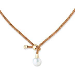 Real Pearl on Rope Necklace