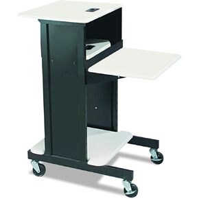 BALT Adjustable Presentation Cart, 18w x 30d x 40-1/4h, Black/Gray