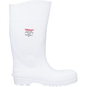 Tingley Unisex Safety Toe Rain Boot, White, 4 US Men