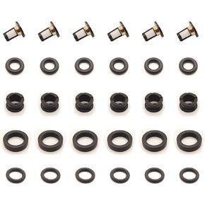 (6Set) Fuel Injector Repair Kit Filters Seals O-Rings for Honda CRV CR-V 99-01 2.0L Acura TL CL 3.2L MDX 3.5 FJ490 Suzuki GSXR 600 750 Hayabusa GSX1300 15710-24F00 06164-P8E-A00 06164-PCA-000